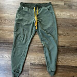 Figs X-Large Tall Scrub Pants Women Moss Green High Waist Zamora Jogger Slim Fit